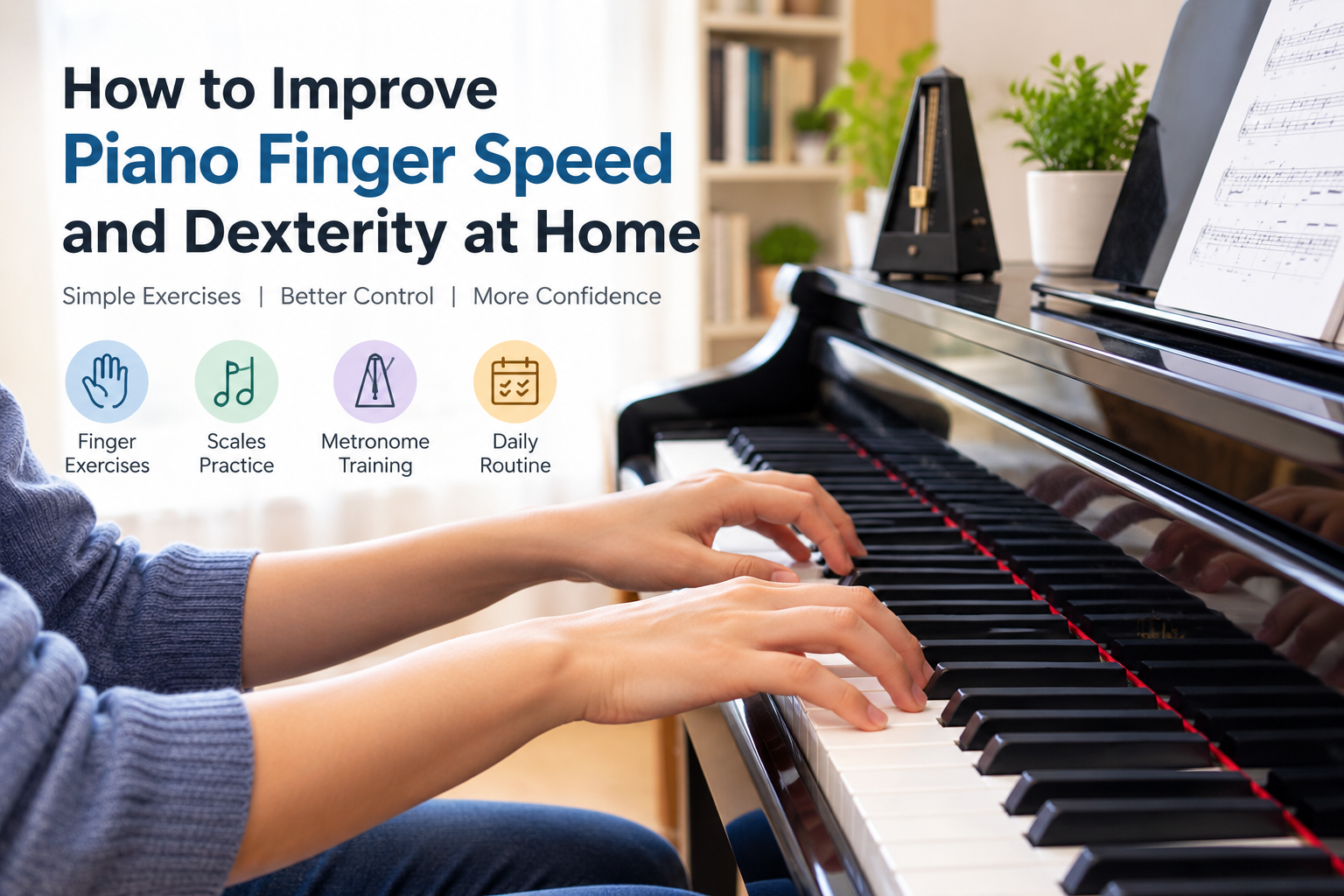Read more about the article How to Improve Piano Finger Speed and Dexterity at Home