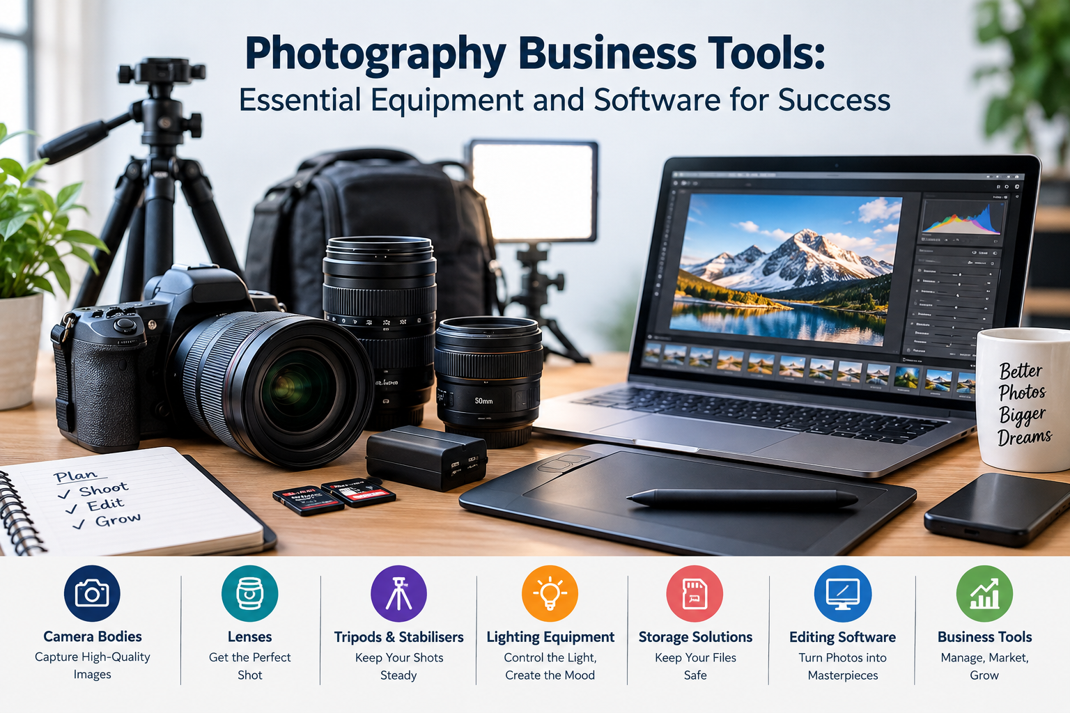 Read more about the article Photography Business Tools: Essential Equipment and Software for Success