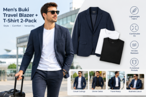 Read more about the article Men’s Buki Travel Blazer + T-Shirt 2-Pack: A Complete Style and Buying Guide