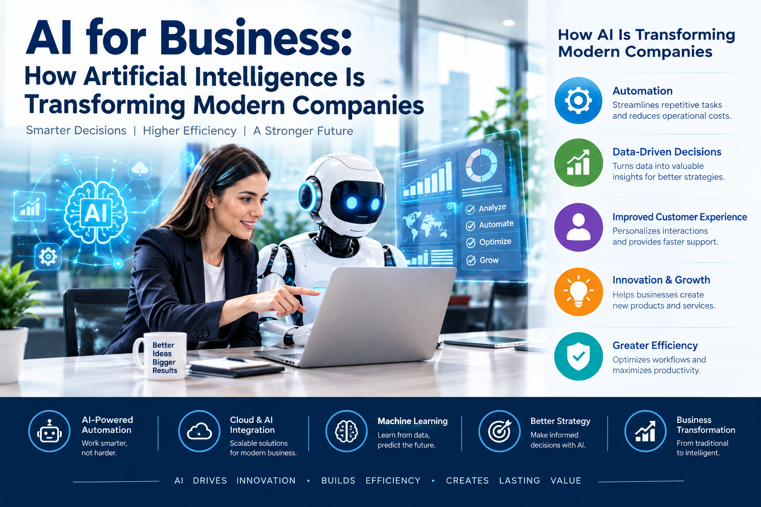 Read more about the article AI for Business: How Artificial Intelligence Is Transforming Modern Companies